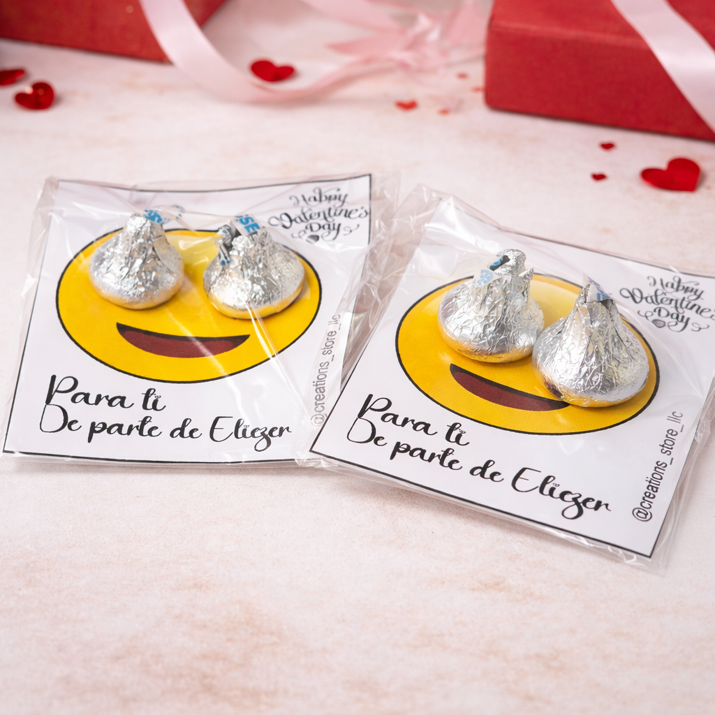 Sweet Smile Valentine Favor – Personalized Chocolate Treat